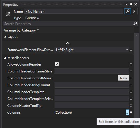 Layout AddColumns