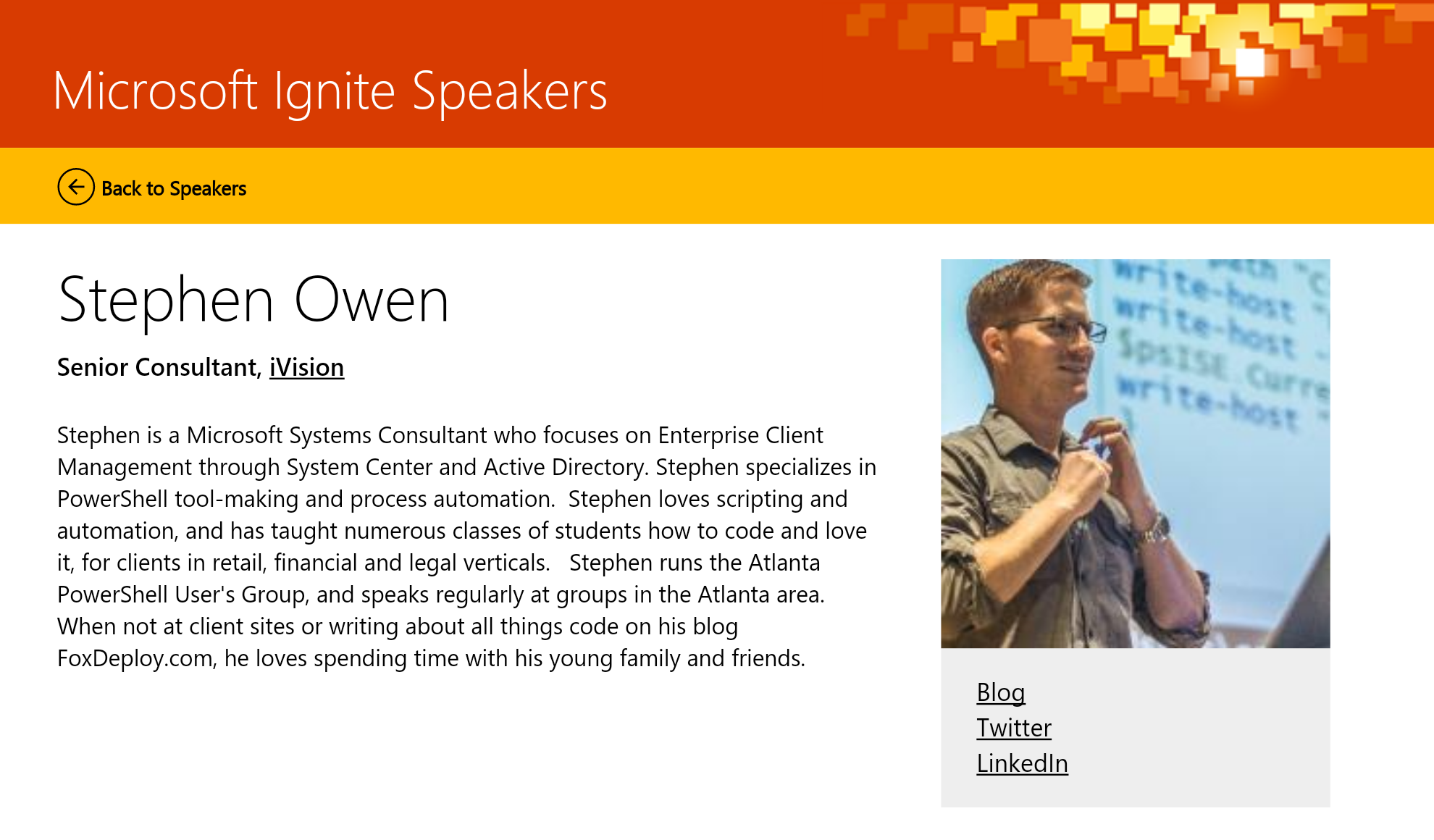hero graphic for the post Coming to Ignite? Come to my session!