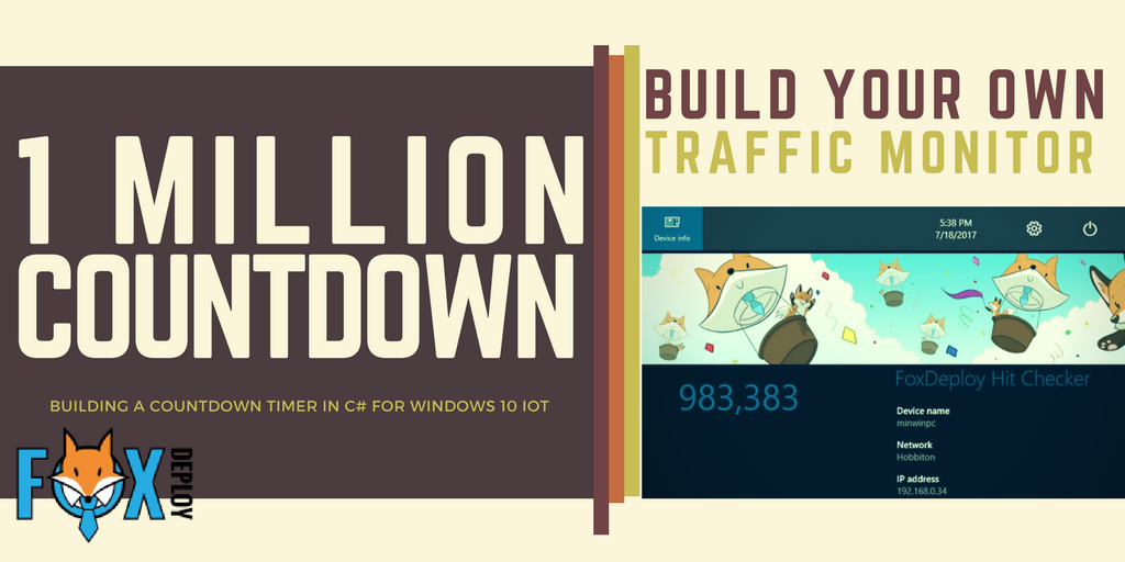 hero graphic for the post Building a Windows 10 IoT C# traffic monitor: Part II