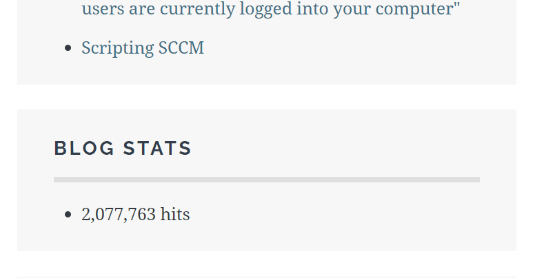 shows a common website stat counter, which reads 'Hits to this blog', and shows the number, 2.7 million