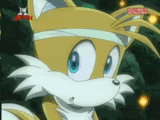 depicts Tails from Sonic the Hedge, blushing