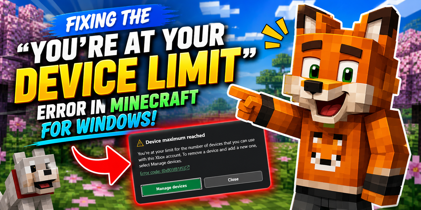 Minecraft device limit error placeholder